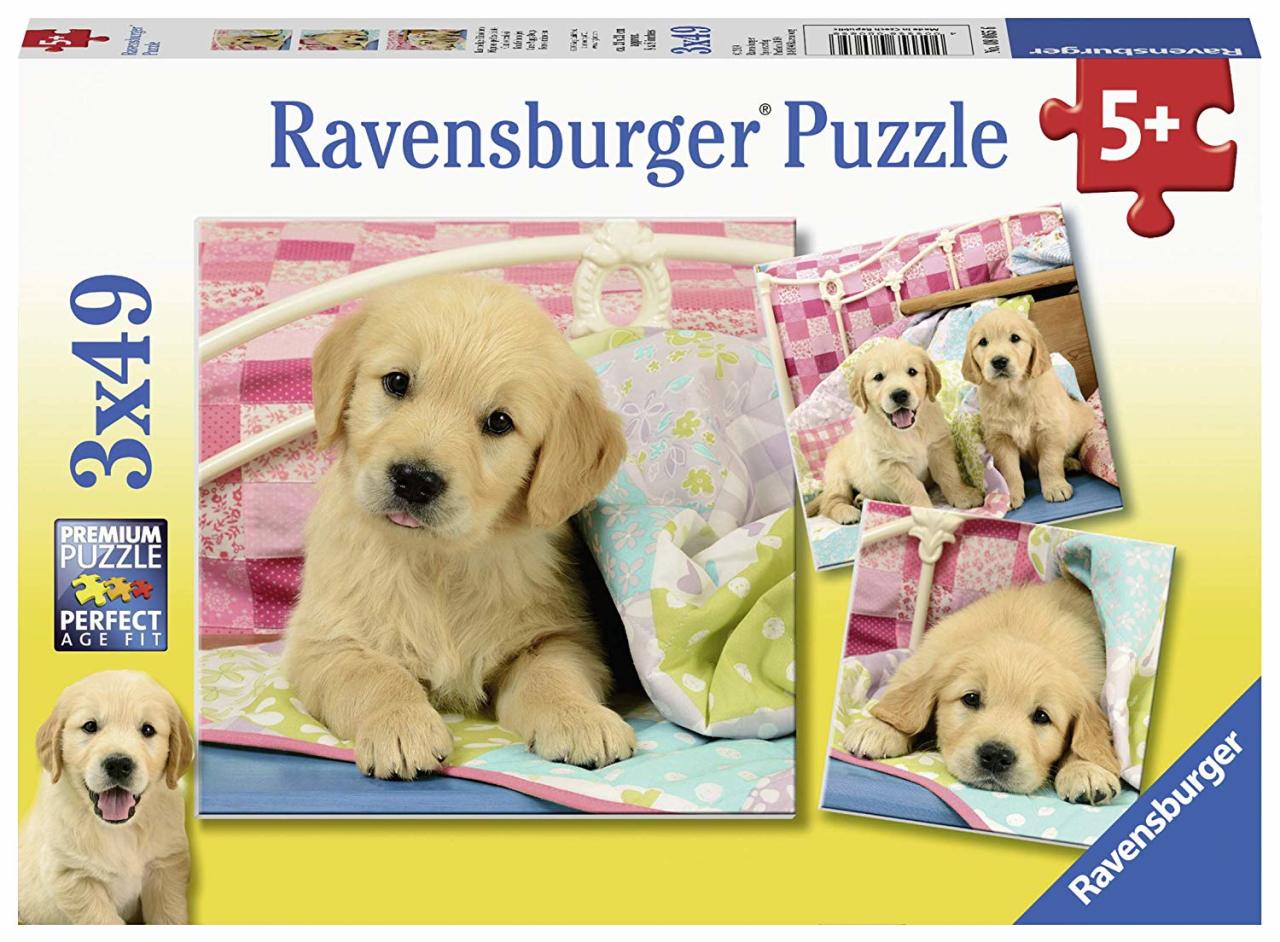 Ravensburger 3x49 Parçalı Puzzle Puppies-080656