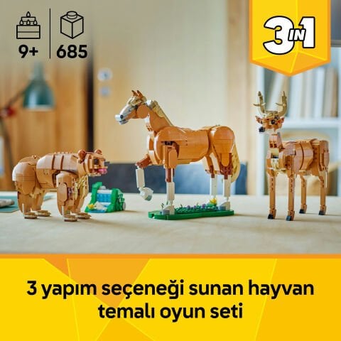 LEGO® Creator 3'ü 1 Arada Güzel At Oyuncak Hayvan Yapım Seti 31166
