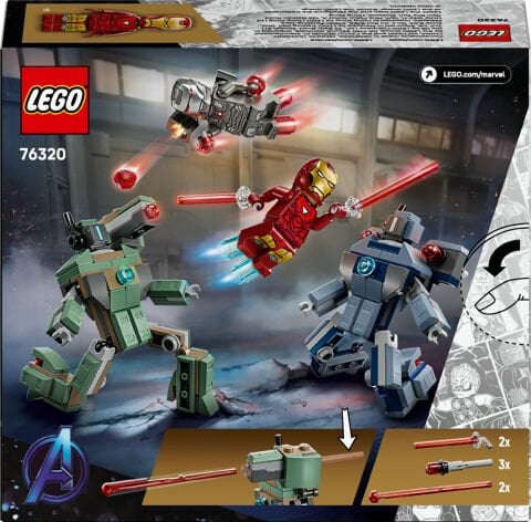 LEGO® ǀ Marvel Iron Man ve War Machine, Hammer İnsansız Hava Araçlarına Karşı Yapım Oyuncağı 76320