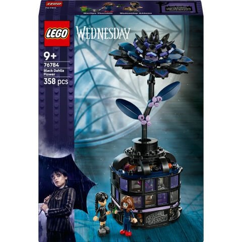 LEGO® Wednesday Siyah Yıldız Çiçeği Cadılar Bayramı Hediyesi, Dekoratif Çiçek Modeli 76784