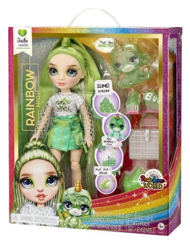 Rainbow High Jade - Parlak Slime ve Evcil Hayvan Serisi Bebeği