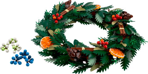 LEGO® Icons Çelenk Yapım Seti, Yılbaşı Temalı Dekoratif Ev Süsü 10340