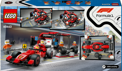 LEGO® City Ferrari Arabalı F1® Pit Stop ve Pit Ekibi Oyuncak Yarış Aracı 60443