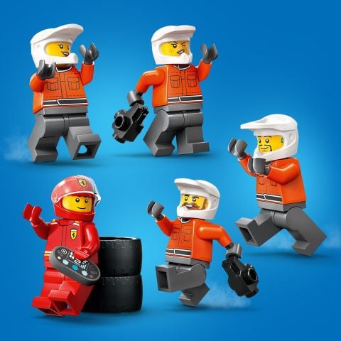 LEGO® City Ferrari Arabalı F1® Pit Stop ve Pit Ekibi Oyuncak Yarış Aracı 60443