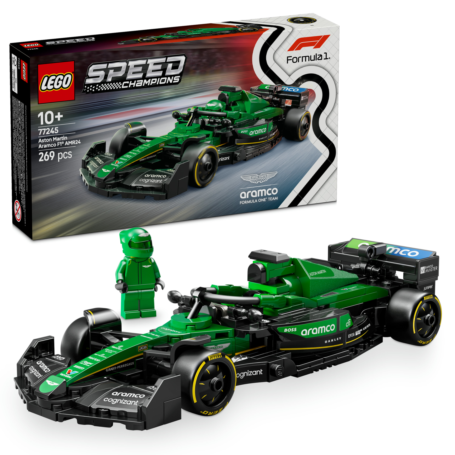 LEGO® Speed Champions Aston Martin Aramco F1® AMR24 Yarış Arabası Araç Seti 77245