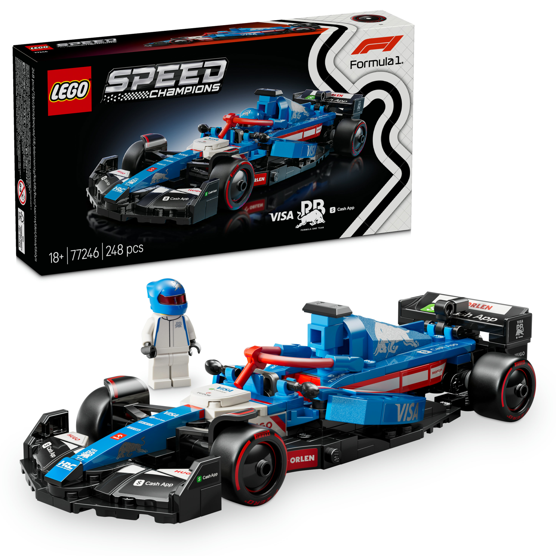 LEGO® Speed Champions Visa Cash App RB VCARB 01 F1® Yarış Arabası Araç Seti 77246