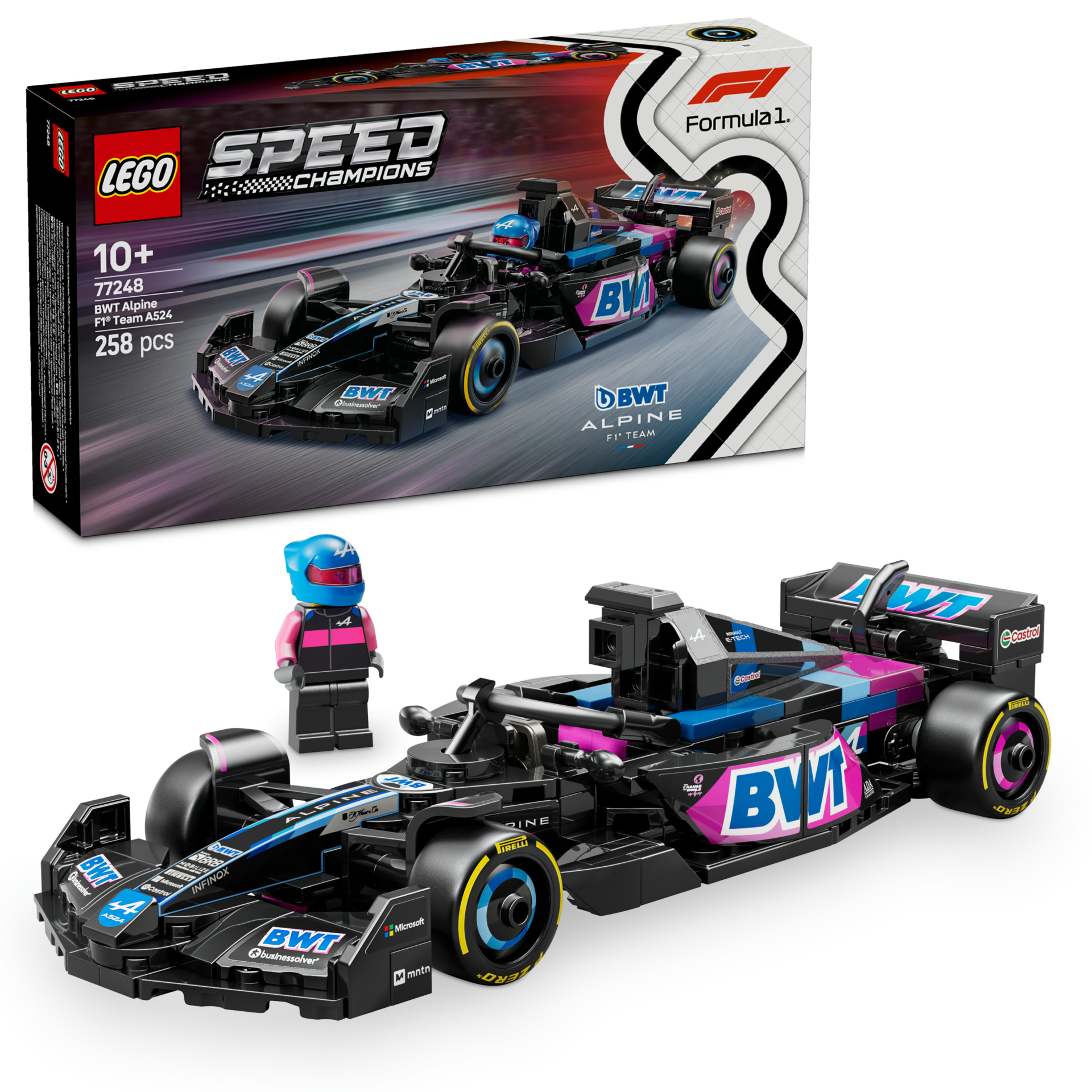 LEGO® Speed Champions BWT Alpine F1® Team A524 Yarış Arabası Oyuncak Araç 77248