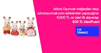 5.000 TL ve üzeri ilk alışverişe 500 TL MaxiPuan 