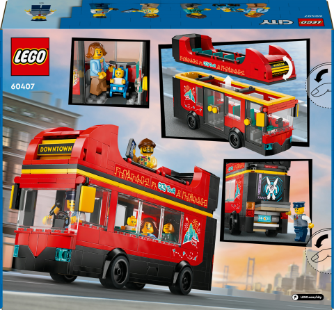 LEGO® City Kırmızı İki Katlı Gezi Otobüsü Oyuncağı 60407