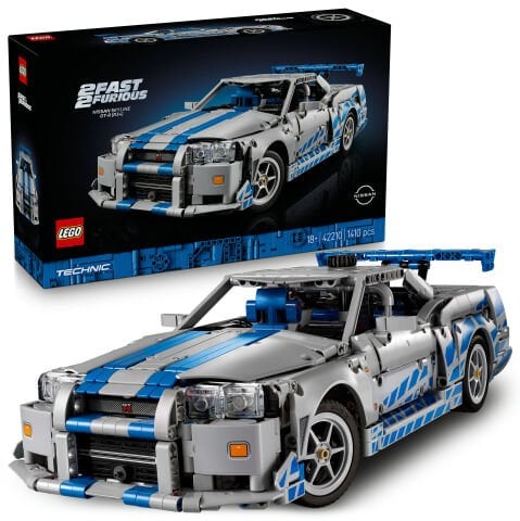 LEGO® Technic™ Daha Hızlı Daha Öfkeli Nissan Skyline GT-R (R34) Araba Modeli Seti 42210