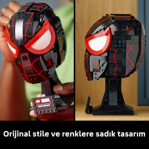 LEGO® ǀ Marvel Miles Morales'in Maskesi Yetişkinler için Koleksiyonluk Yapım Seti 76329