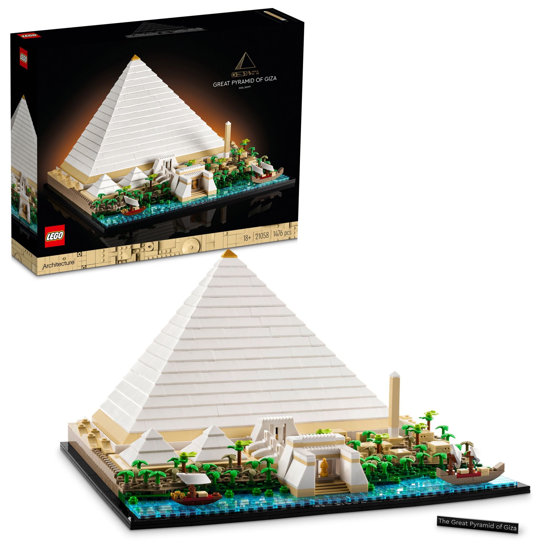 LEGO® Architecture Mimari Simgeler Koleksiyonu: Keops Piramidi 21058 - Yetişkinler için Koleksiyonluk Model Yapım Seti