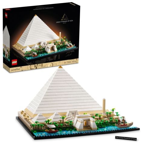 LEGO® Architecture Mimari Simgeler Koleksiyonu: Keops Piramidi 21058 - Yetişkinler için Koleksiyonluk Model Yapım Seti (1476 Parça)