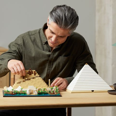 LEGO® Architecture Mimari Simgeler Koleksiyonu: Keops Piramidi 21058 - Yetişkinler için Koleksiyonluk Model Yapım Seti (1476 Parça)