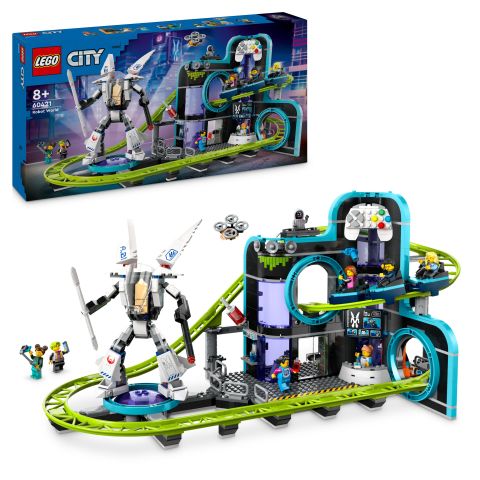 救国の英雄　PR+ 2枚セット LEGO® City Robot Dünyası Hız Treni Parkı Oyuncağı 60421