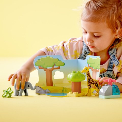 LEGO® DUPLO® Vahşi Afrika Hayvanları 10971 - 2 Yaş ve Üzeri Çocuklar için Safari Hayvanları Oyuncak Yapım Seti (10 Parça)
