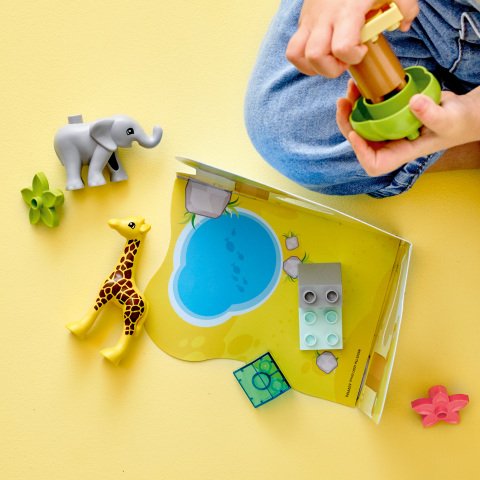 LEGO® DUPLO® Vahşi Afrika Hayvanları 10971 - 2 Yaş ve Üzeri Çocuklar için Safari Hayvanları Oyuncak Yapım Seti (10 Parça)