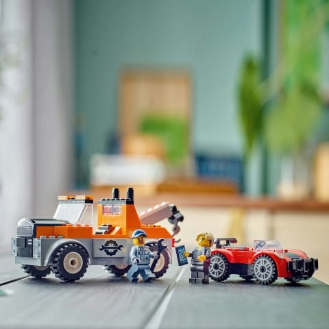 LEGO® City Çekici Kamyon ve Spor Araba Tamiri Oyun Seti 60435
