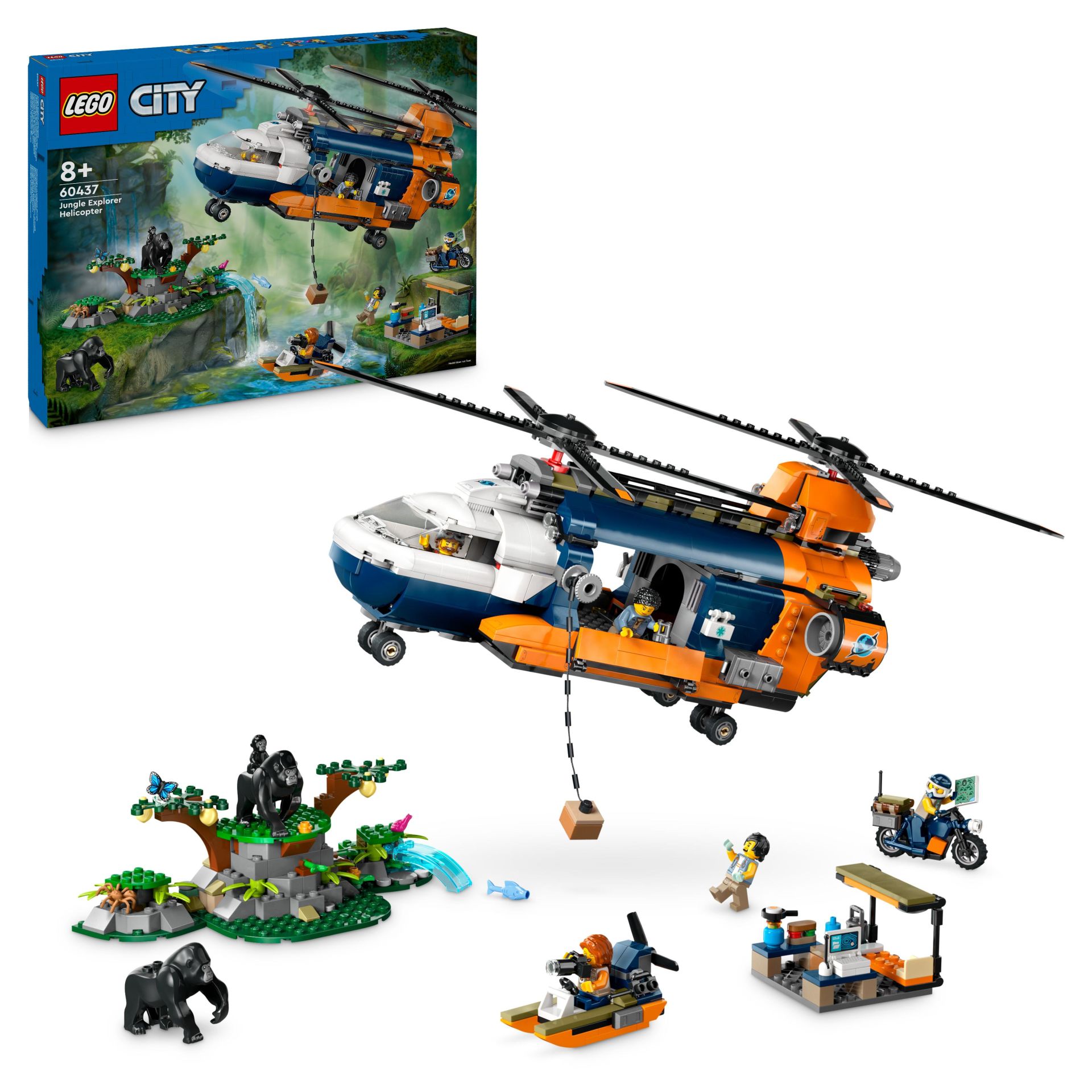 LEGO® City Orman Kaşifinin Helikopteri Kamp Yerinde Seti 60437