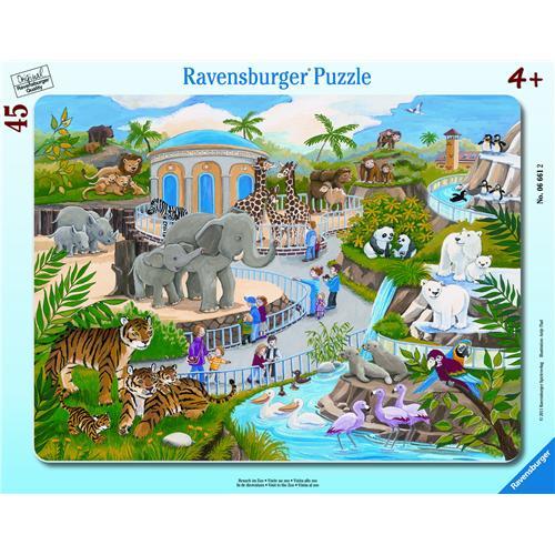 Ravensburger 45 Parçalı Büyük Çerçeveli  Puzzle Hayvanat Bahçesi-066612