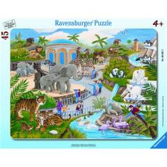Ravensburger 45 Parçalı Büyük Çerçeveli  Puzzle Hayvanat Bahçesi-066612