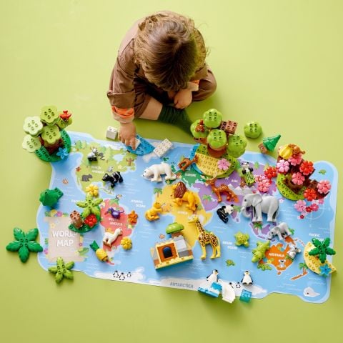 LEGO® DUPLO® Vahşi Dünya Hayvanları 10975 - 2 Yaş ve Üzeri Çocuklar için Vahşi Hayvan Oyuncak Yapım Seti (142 Parça)