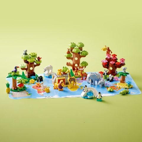 LEGO® DUPLO® Vahşi Dünya Hayvanları 10975 - 2 Yaş ve Üzeri Çocuklar için Vahşi Hayvan Oyuncak Yapım Seti (142 Parça)