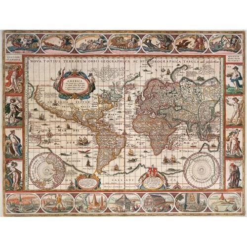 Ravensburger 2000 Parçalı Puzzle 1650 Yılı Dünya Haritası.-166336