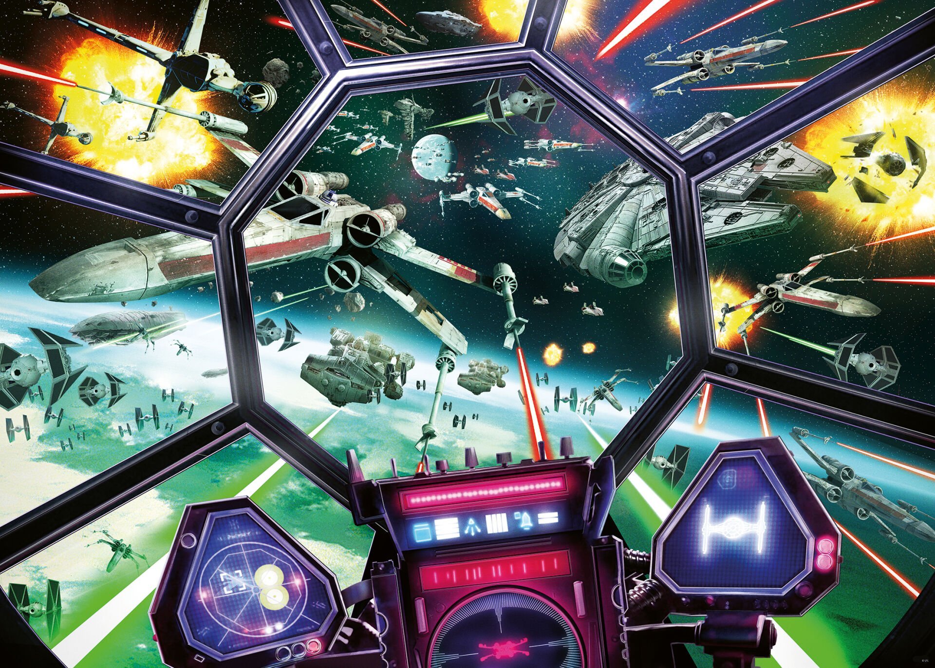 1000p Puzzle Star Wars: TIE Fighter Kokpiti