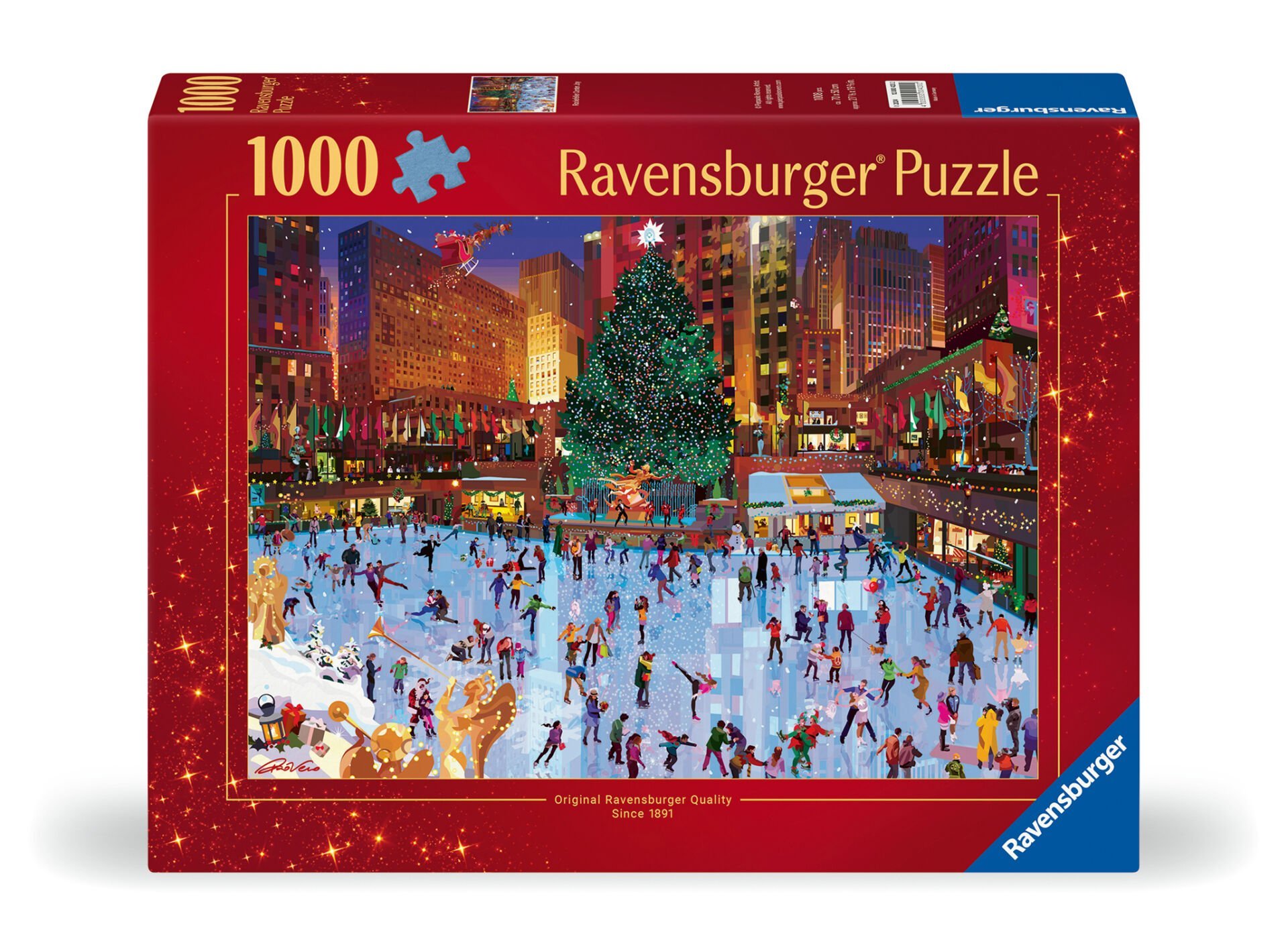 1000 Parça Puzzle Noel Akşamı Buz Pateni