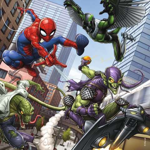 3x49p Puzzle Spiderman