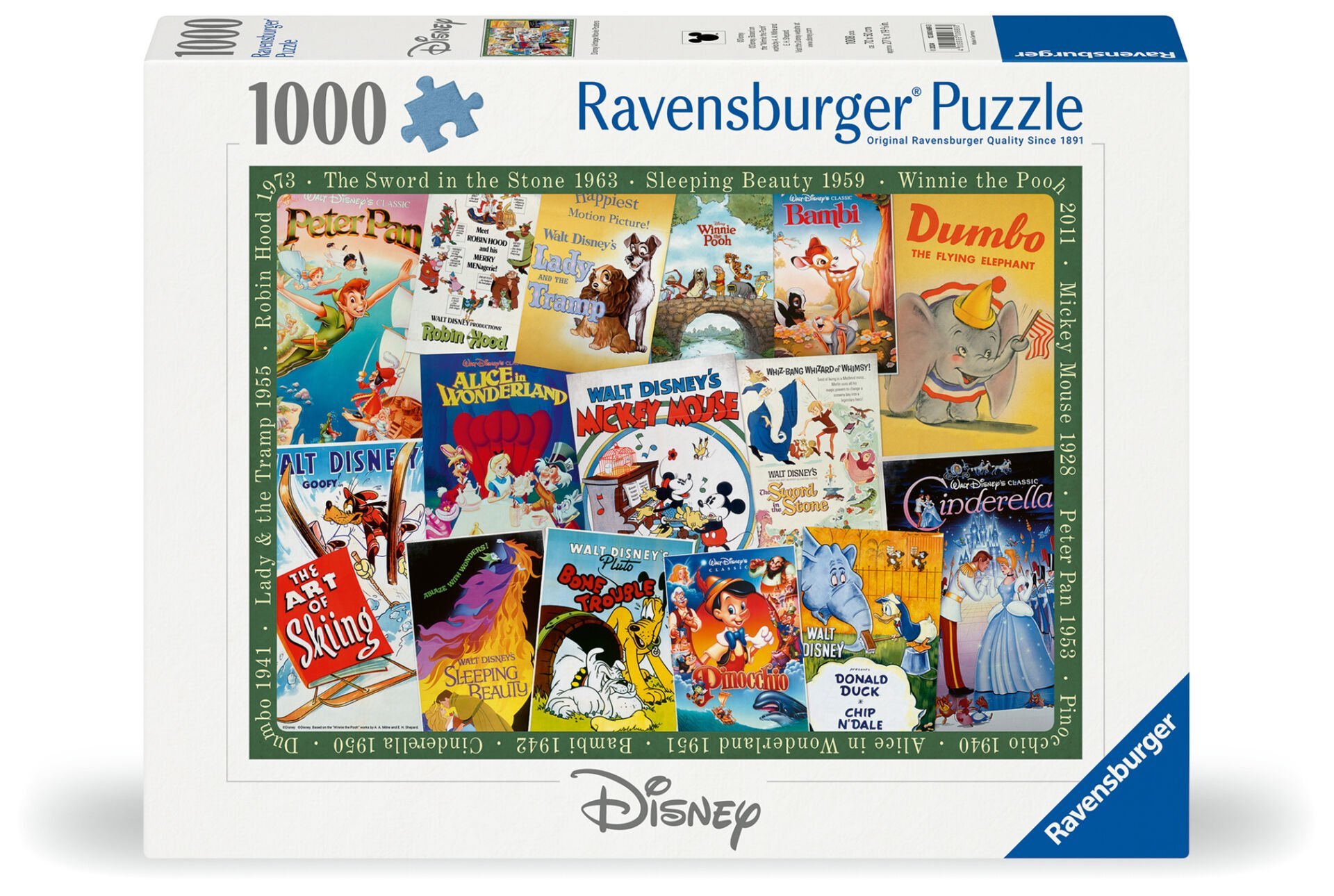 1000 Parça Puzzle Disney Vintage Poster
