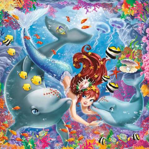 Ravensburger 3x49 Parçalı Puzzle Walt Disney Deniz Kızı-080632
