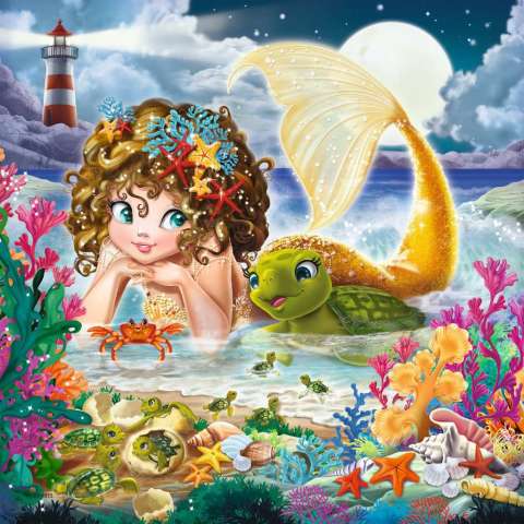 Ravensburger 3x49 Parçalı Puzzle Walt Disney Deniz Kızı-080632