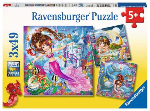 Ravensburger 3x49 Parçalı Puzzle Walt Disney Deniz Kızı-080632