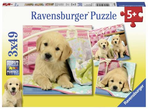 Ravensburger 3x49 Parçalı Puzzle Puppies-080656