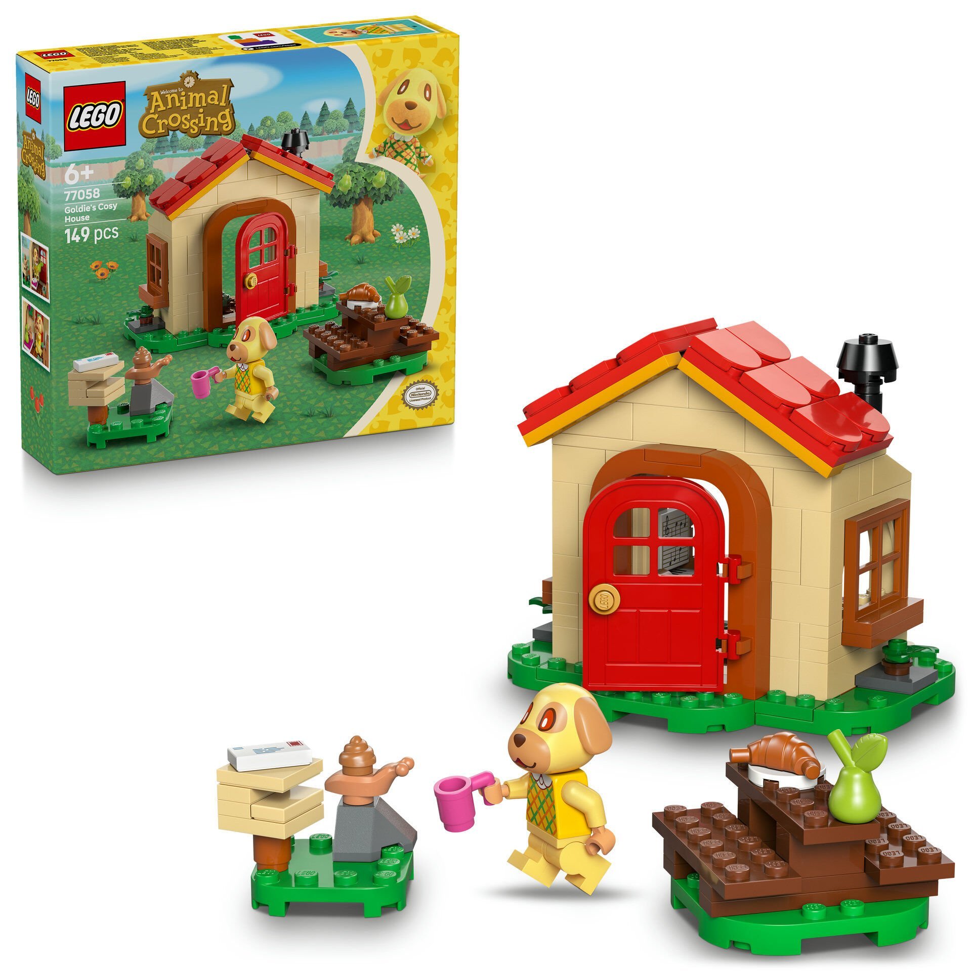 LEGO® Animal Crossing™ Goldie Şirin Evinde Oyuncak Yapım Seti 77058