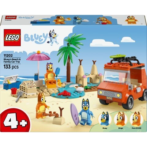 LEGO® Bluey: Bluey’nin Ailece Plaj Gezisi, Okul Öncesi Oyuncak Yapım Seti 11202