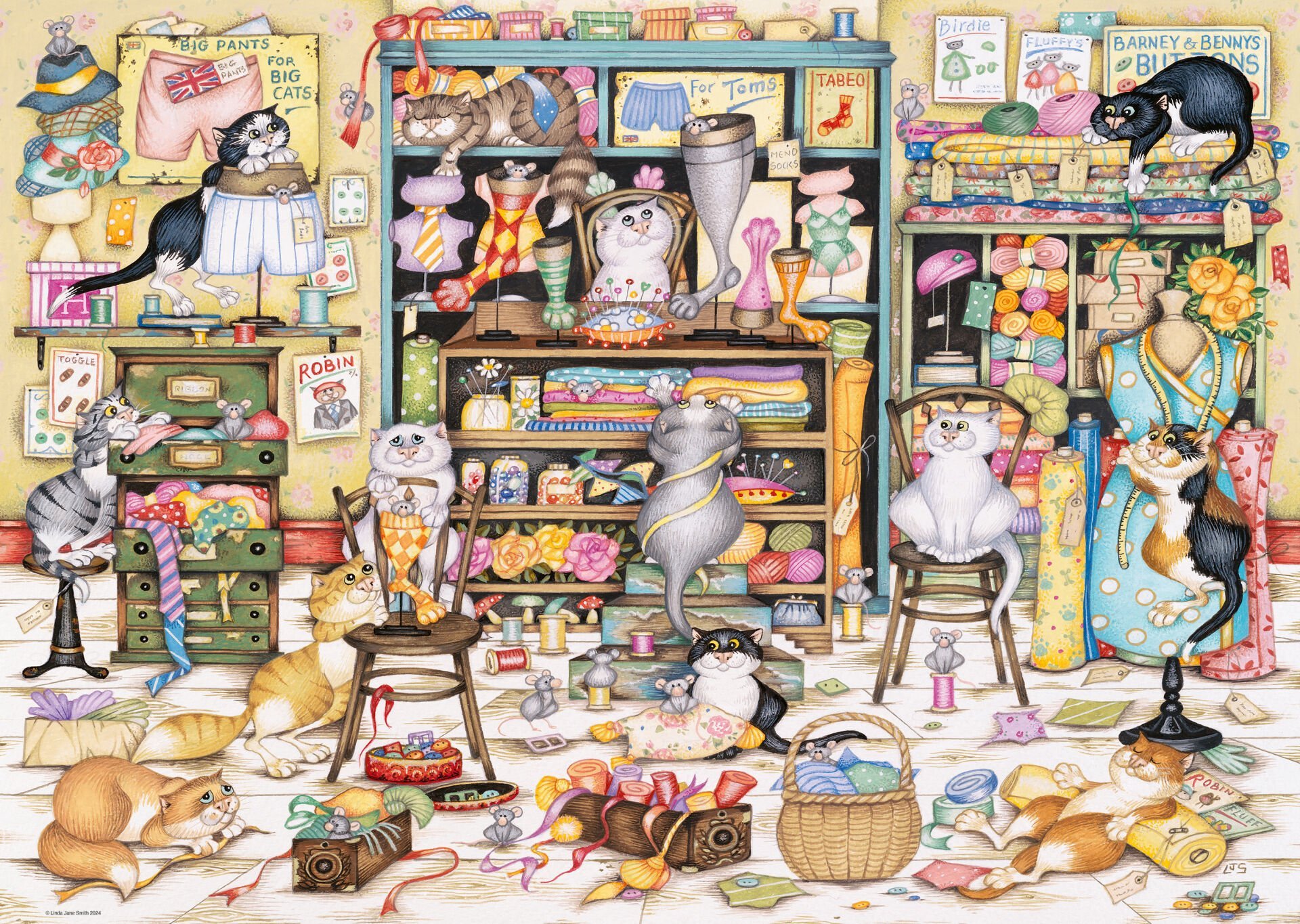 1000p Puzzle Çılgın Kediler