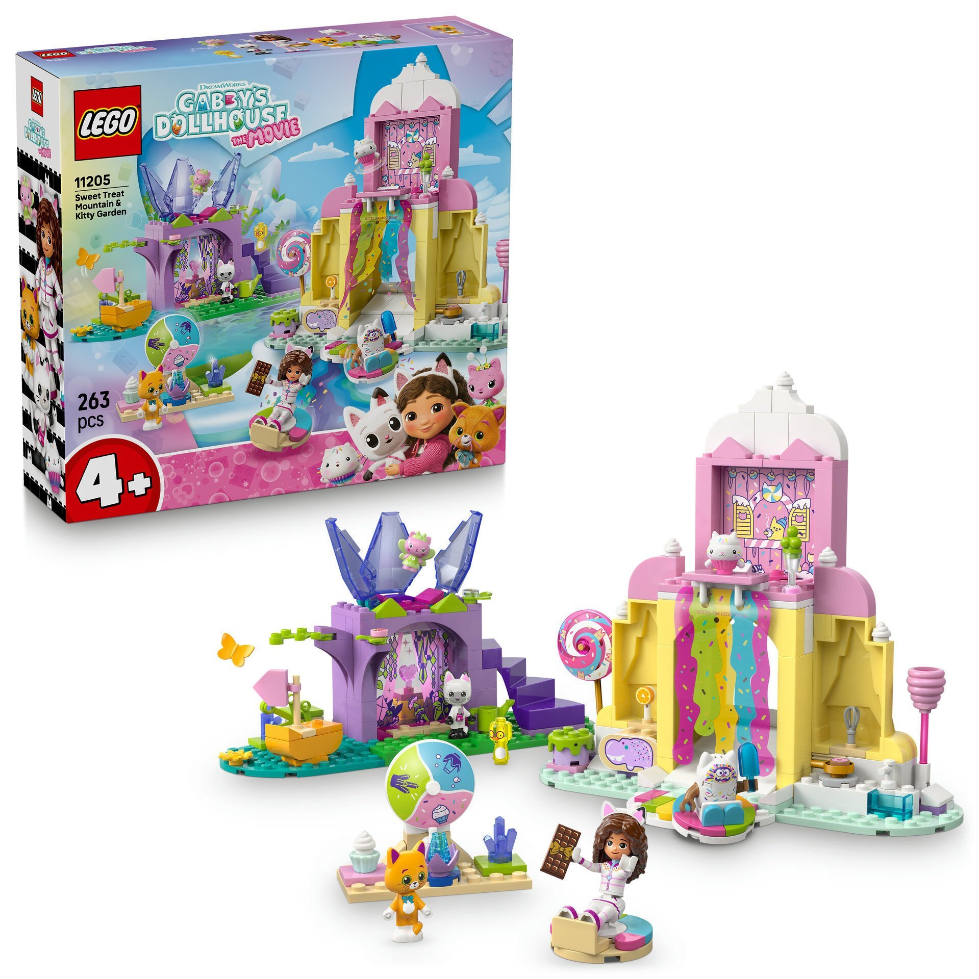 LEGO® Gabby’s Dollhouse Tatlı Şekerleme Dağı ve Kedi Bahçesi 11205