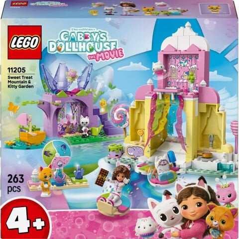 LEGO® Gabby’s Dollhouse Tatlı Şekerleme Dağı ve Kedi Bahçesi 11205
