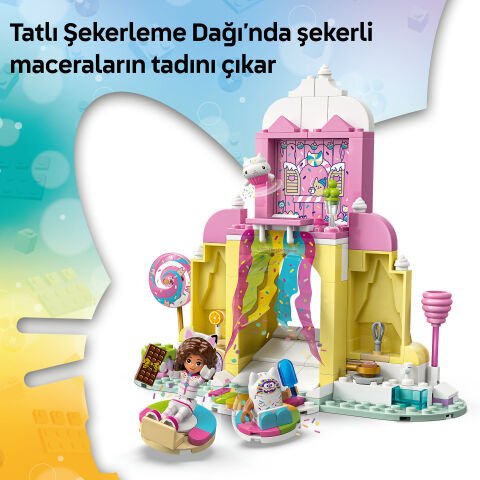 LEGO® Gabby’s Dollhouse Tatlı Şekerleme Dağı ve Kedi Bahçesi 11205