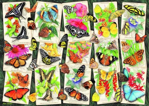 1000 Parça Puzzle Tropik Kelebekler