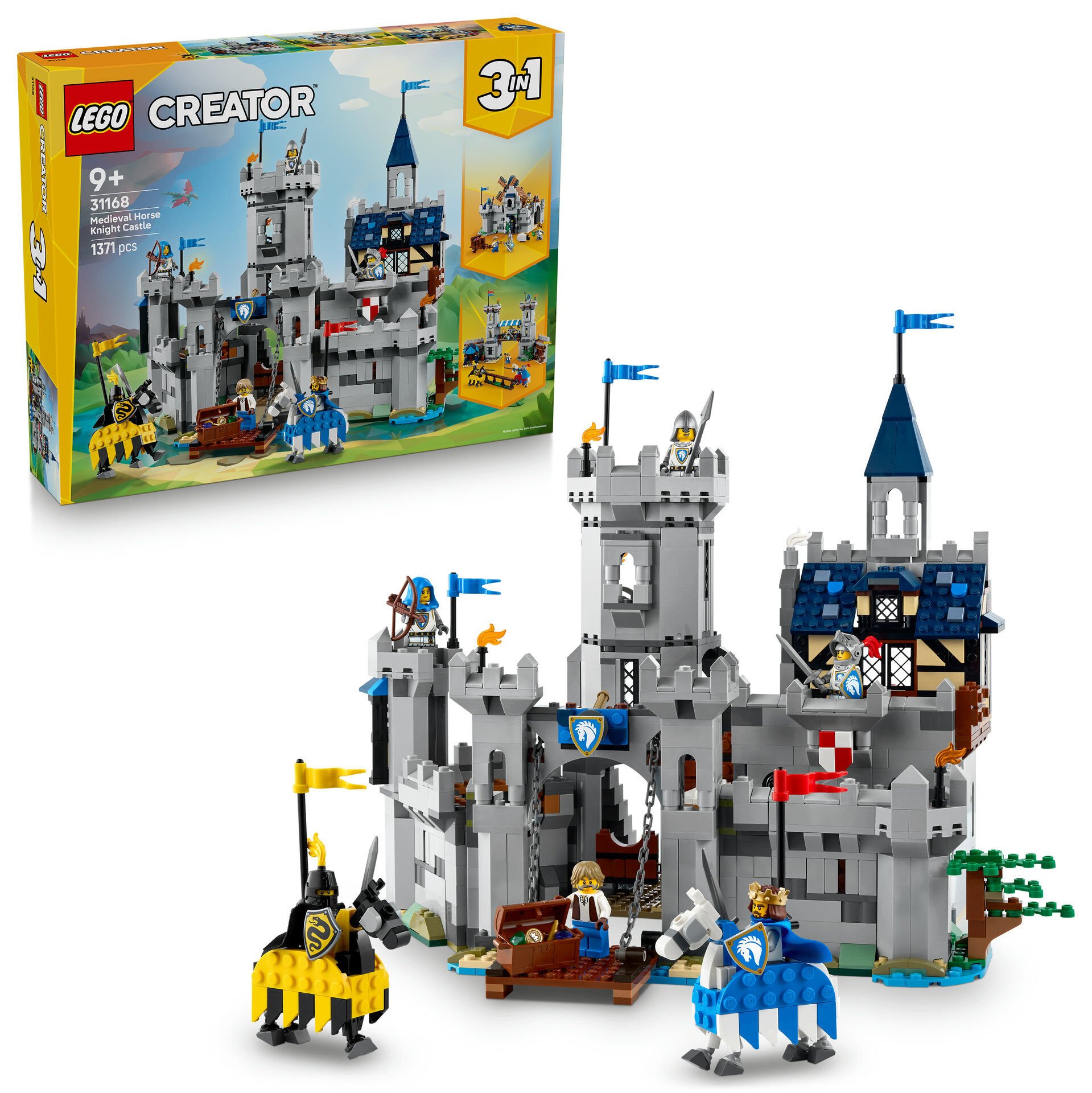 レコ　 LEGO® Creator 3'ü 1 Arada Orta Çağ Atlı Şövalye Kalesi Oyuncak