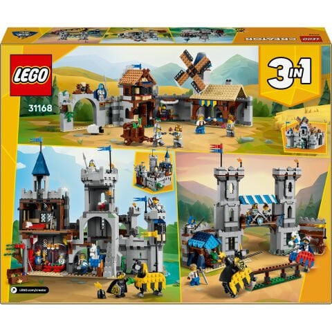LEGO® Creator 3'ü 1 Arada Orta Çağ Atlı Şövalye Kalesi Oyuncak Yapım Seti 31168