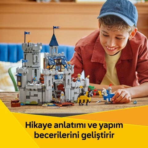 LEGO® Creator 3'ü 1 Arada Orta Çağ Atlı Şövalye Kalesi Oyuncak Yapım Seti 31168