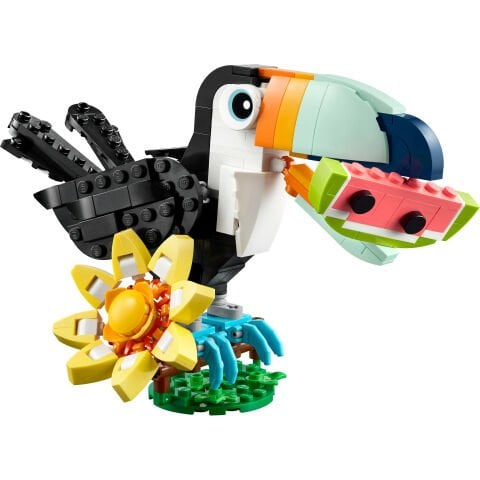 LEGO® Creator 3'ü 1 Arada Vahşi Hayvanlar: Tropikal Tukan Kuşu Figürü Oyun Seti 31173