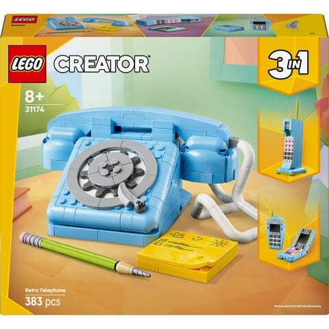 LEGO® Creator 3'ü 1 Arada Retro Telefon Nostaljik ve Klasik Oyuncak Telefonlar 31174