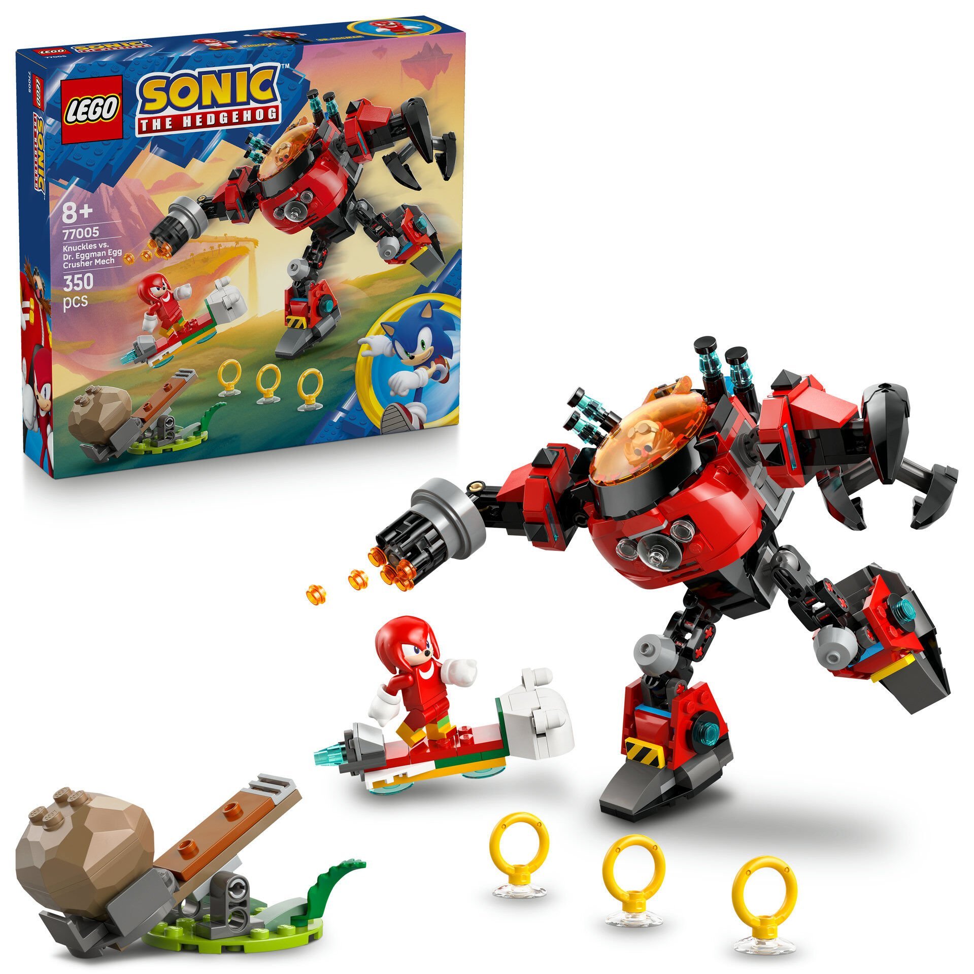 LEGO® Sonic the Hedgehog™ Knuckles, Dr. Eggman’ın Egg Crusher Robotuna Karşı 77005