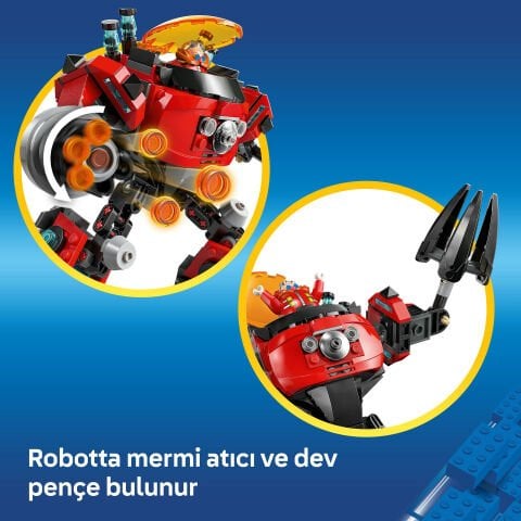 LEGO® Sonic the Hedgehog™ Knuckles, Dr. Eggman’ın Egg Crusher Robotuna Karşı 77005